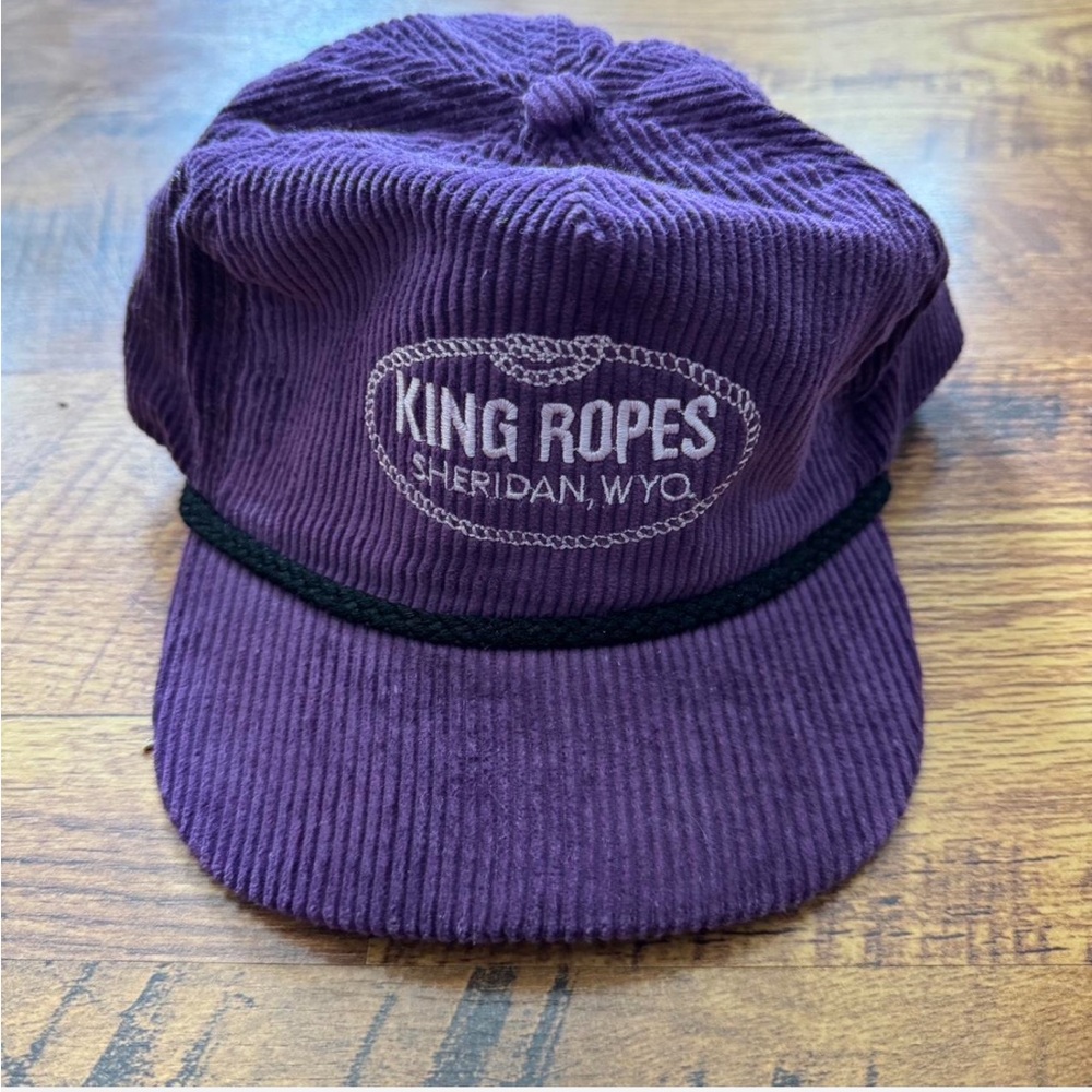 Vintage Corduroy King Ropes Strap Back Hat